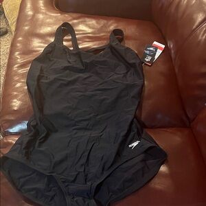 Speedo Women's Classic Black One-Piece Swimsuit 18 L